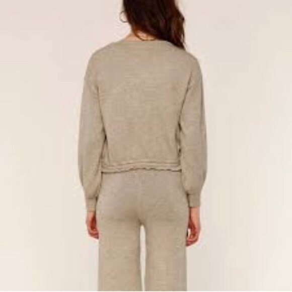 NWT Heartloom tan drawstring tie pullover sweater & wide leg pants set, L & XL - Picture 5 of 14